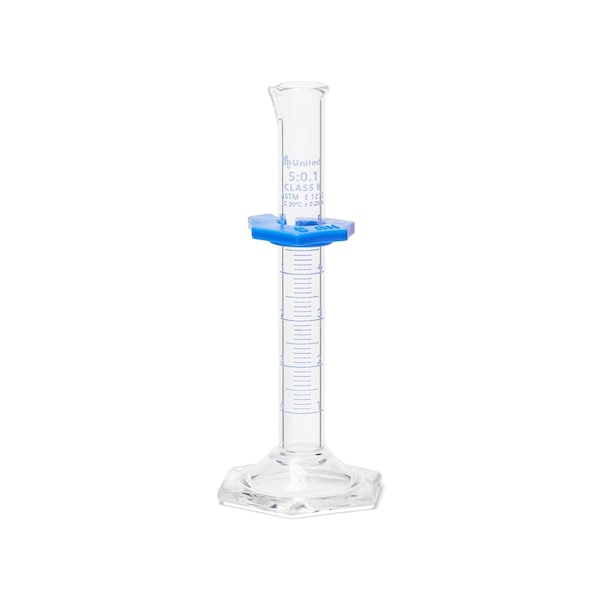 United Scientific Graduated Cylinders, Double Scale, Borosilicate Glass, 5 mL, Class B, 2PK UNCYLNGB-5 - main