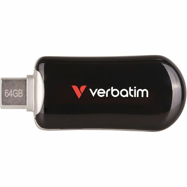 Verbatim Americas 64GB PLECTRA USB-C FLASH DRIVE BLACK 30224 - main