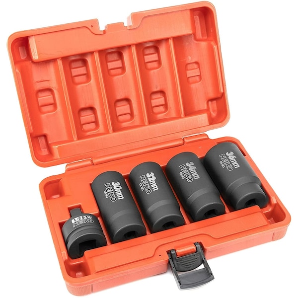 Neiko 5 Piece 12 Point Socket 1/2'' Drive Impact Set, Metric 30mm - 36mm Size 02530A - main