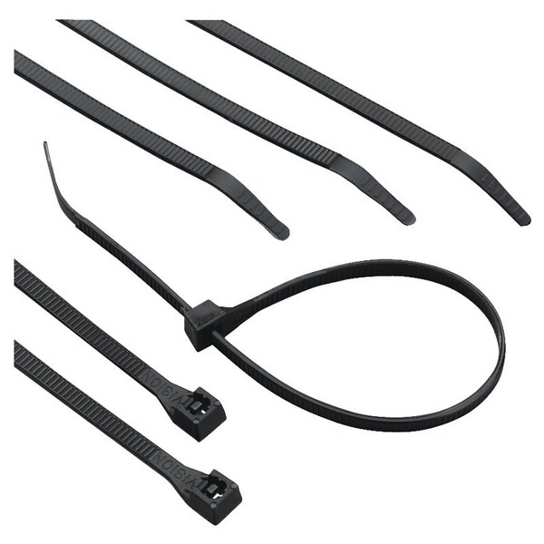Calterm Cable Tie, 11 in L, 3 in Max Bundle Dia., Black, Nylon 6/6, 75 lb Strength 73273 - main