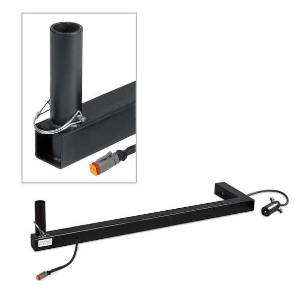 Safetywhips Warning Whip Mount, Black, Steel, 37.5 Length HMLTD - main