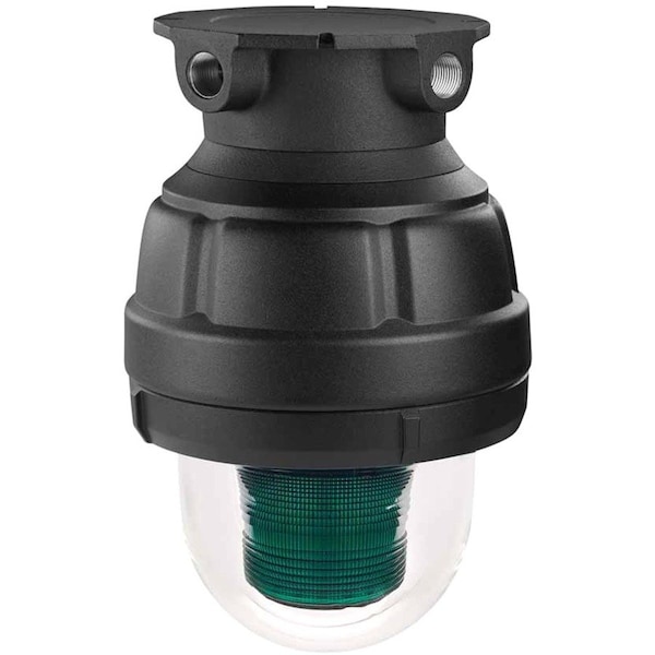 Federal Signal Strobe Light, Green, Strobe Tube, 24V DC, 80 FPM, 8 13/16 in Dia., Surface 27XST-024G-4-MOD - main