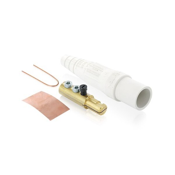 Leviton Single Pole Inline, 190 A, Male, White 16D44-UW - main