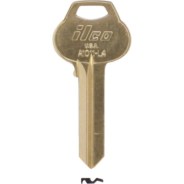 Ilco Corbin Nickel Plated File Cabinet Key RU101, 10PK IAA01536043 - main