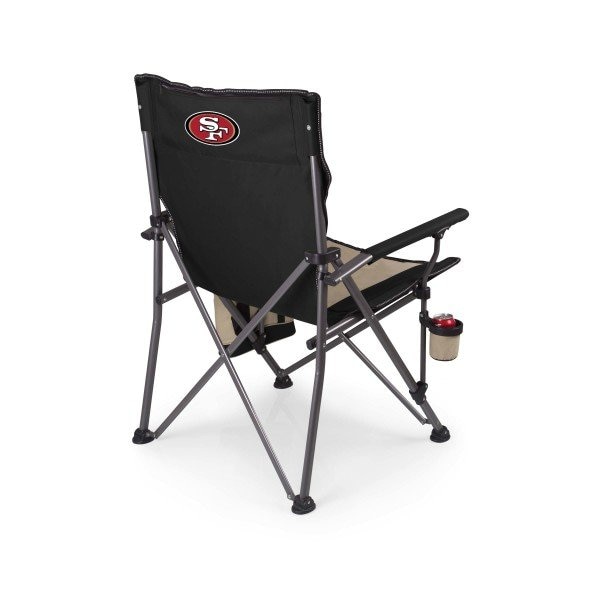 Picnic Time Family Of Brands NFL San Francisco 49ers - Logo - Big Bear XXL Camping Chair with Cooler 808-00-175-274-2 - main
