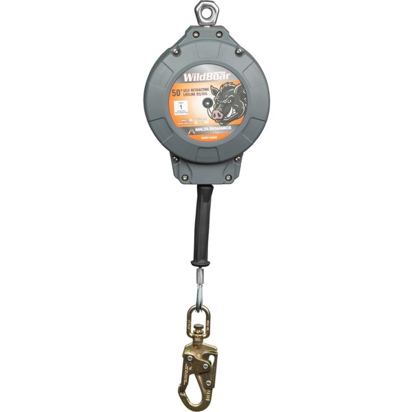Malta Dynamics Wild Boar 50 ft Self Retracting Lifeline-SRL with Steel Snap Hook, OSHA and ANSI Compliant C4002 - main