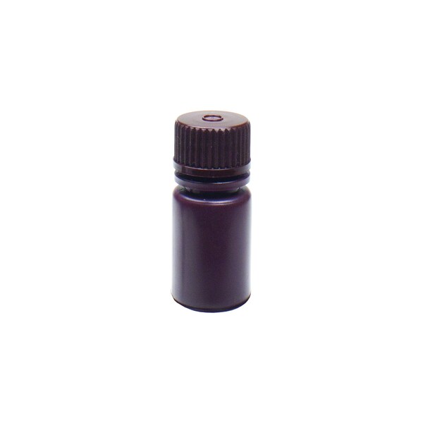United Scientific Reagent Bottle - Narrow Mouth - 15 ml, Amber, HDPE, 72PK 33423 - main
