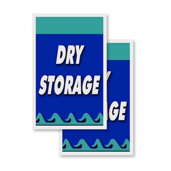 Signmission Dry Storage, Vinyl Decals Only 24 Inch x 36 Inch, Vinyl Decal, 2PK DSB-2436-2PACK-Dry Storage - main