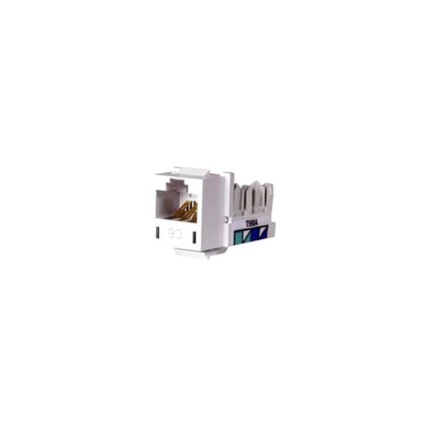 Hubbell Premise Wiring Jack, White, Cat6, Rj45 HXJ6W - main