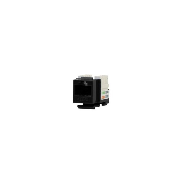 Cable Wholesale Cat5e Keystone Jack, Black, RJ45 Female to 110 Punch Down 310-121BK - main