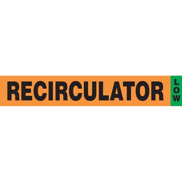 Accuform IIAR COMPONENT MARKER RECIRCULATORLOW RAC737 - main