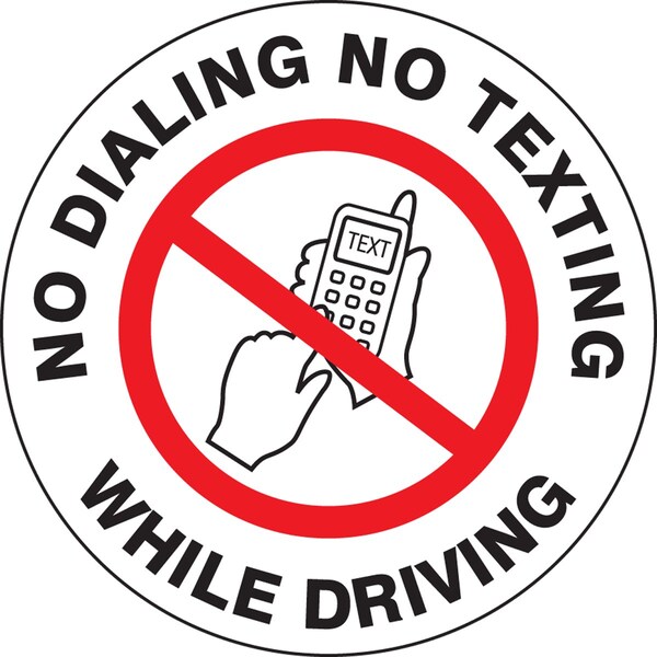 Accuform SAFETY LABEL NO DIALING NO TEXTING LVHR308 - main