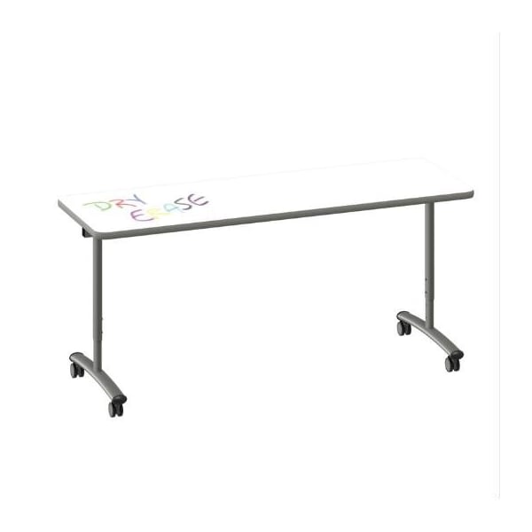 Correll Rectangle Premium Sit To Stand Dry Erase Flip Top Table, 72 in W, 28 in to 38 in H FTS3072DE-80-14-13 - main