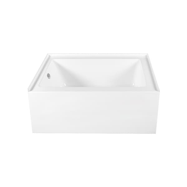 Kingston Brass 60-Inch Acrylic Rectangular 3-Wall Alcove Tub Combo with Waste and Overflow Drain, Left Hand Drain CVTAP603222L1 - main