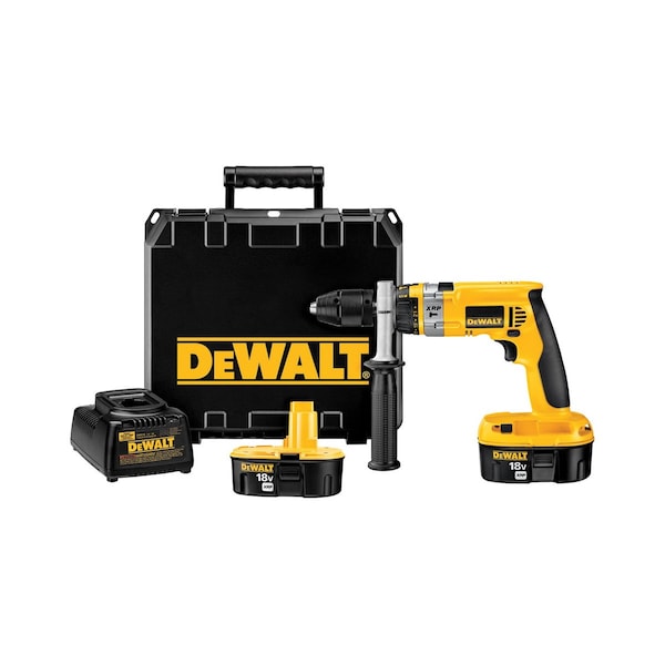 Dewalt XRP HIGH PERFORMANCE CORDLESS HAMMER DRILL/DRIVER KIT, .5 METAL DCD959KX - main