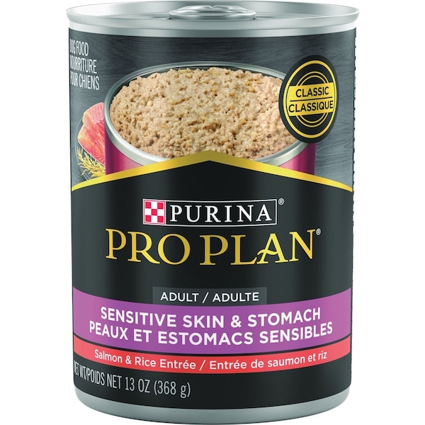 Purina Pro Plan Sensitive Skin & Stomach Salmon & Rice Adult Dog Food Pate 13 Oz. 100817 - main