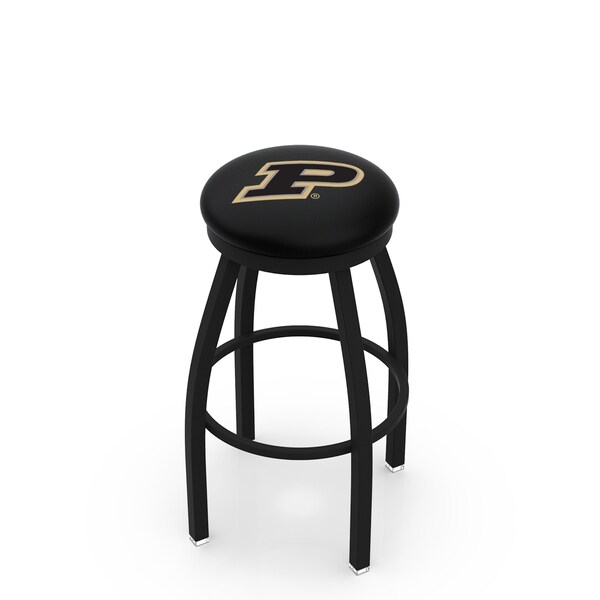 Holland Bar Stool Co 30" Blk Wrinkle Pitt Swivel Bar Stool, Accent Ring L8B2B30Purdue - main
