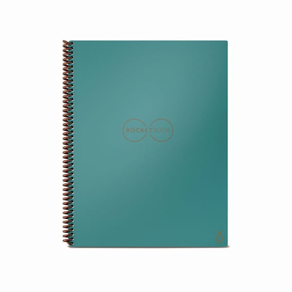 Rocketbook Core Smart Notebook, Medium/College Rule, Neptune Teal Cover, (18) 8.8 x 6 Sheets RNCELM-TEL - main