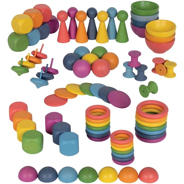 Tickit Rainbow Wooden Super Set, 84-Piece Set 73979 - main