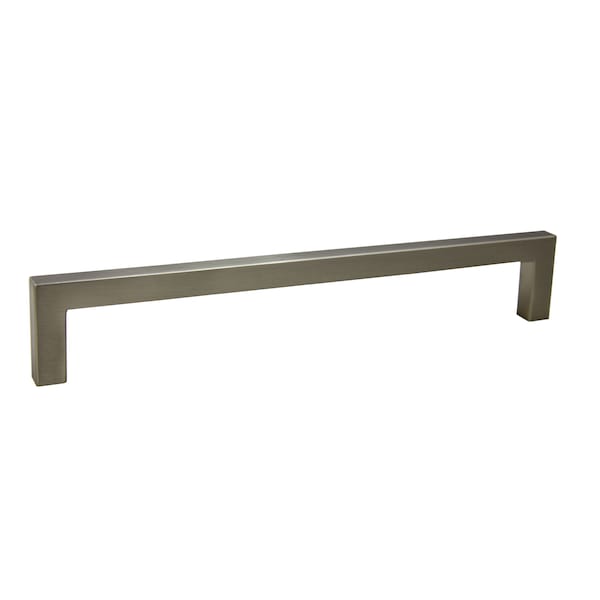 Pride Industrial 8in Modern Square Cabinet Pull with 7-1/2in Center to Center Satin Nickel Finish P87229SN - main