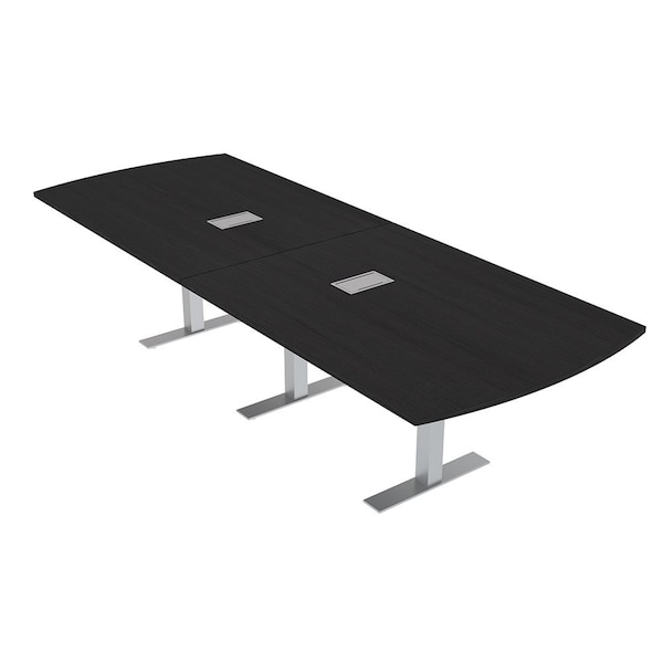 Skutchi Designs 12 Person Conference Table With Power Unit | 12' Arc Rectangle Table | Harmony Series HAR-AREC-48X144-T-U999ST19-ESIL - main