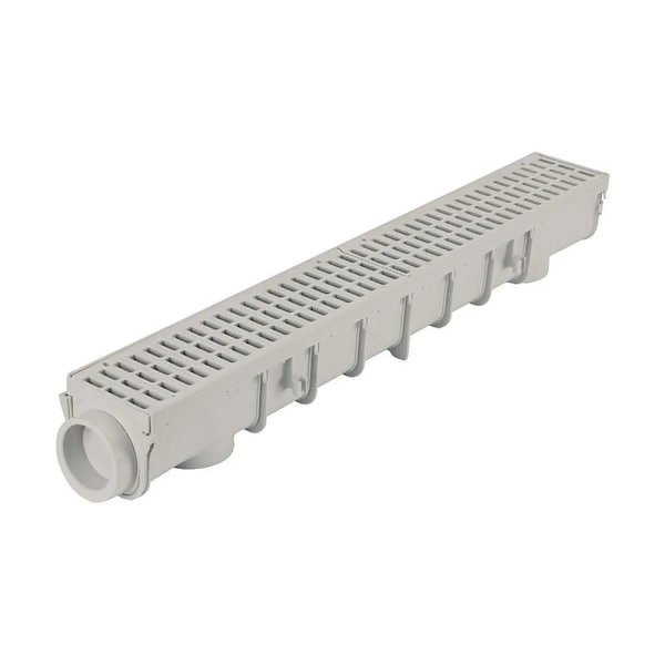 Nds Pro Series 864G Channel Drain Kit, 39-1/2 in L, HDPE, Gray 864G-AST - main