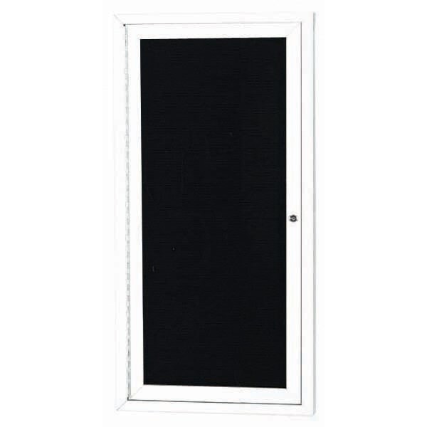 Aarco Enclosed Letter Board Directory w/ Powder Coated White Aluminum Frame, 24''Hx12''W, 1 Door ADC2412W - main