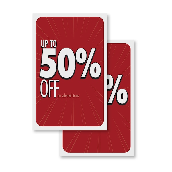 Signmission 50% Off, Vinyl Decals Only 24 Inch x 36 Inch, Vinyl Decal, 2PK DSB-2436-2PACK-30335 - main