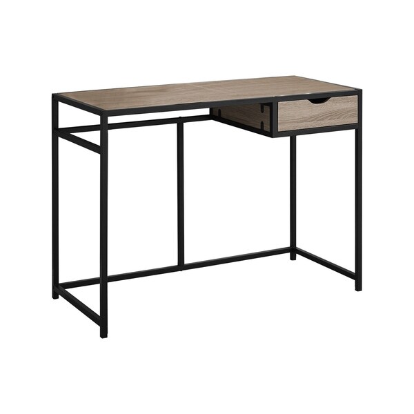 Homeroots 42" Taupe and Black Computer Desk 333417 - main