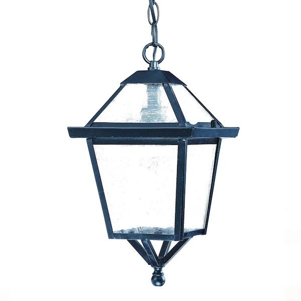Homeroots Matte Black Hanging Lantern Light 398018 - main