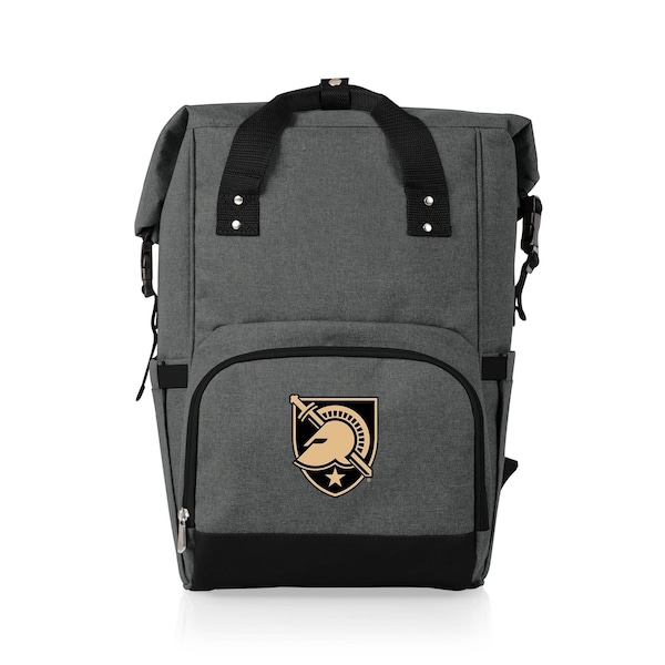 Picnic Time Family Of Brands NCAA Army Black Knights On The Go Roll-Top Backpack CoolerHeathered Gray 616-00-105-766-0 - main