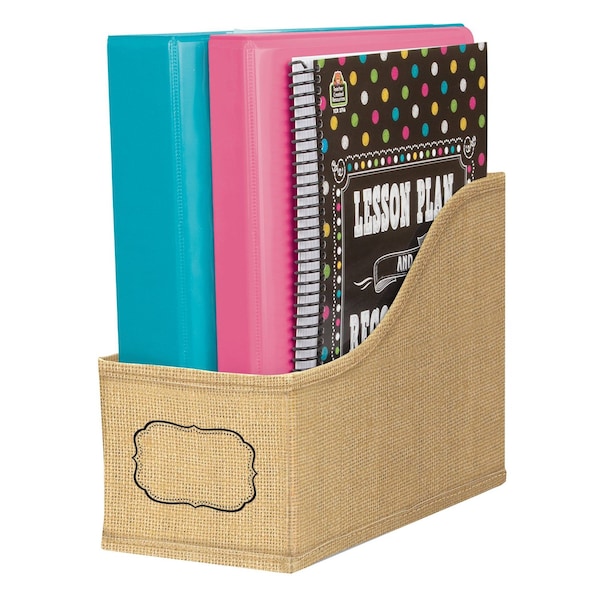 Teacher Created Resources Burlap Design Book Bin 20835 - main