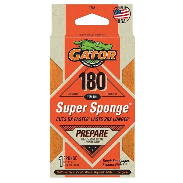 Gator SPONGE SANDING 180GRIT 3X5X1IN 7365 - main