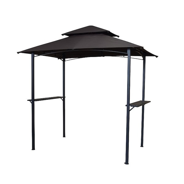 Seasonal Trends Windsor Grill Gazebo, 9488 in W Exterior, 5945 in D Exterior, 9646 in H Exterior, Brown 59662 - main