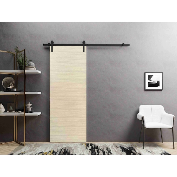 Sartodoors Sliding Barn Door with Hardware, Planum 0010 Natural Veneer, 6.6FT Rail Hangers Sturdy Set, Modern PLANUM0010BD-B-SHP-24 - main
