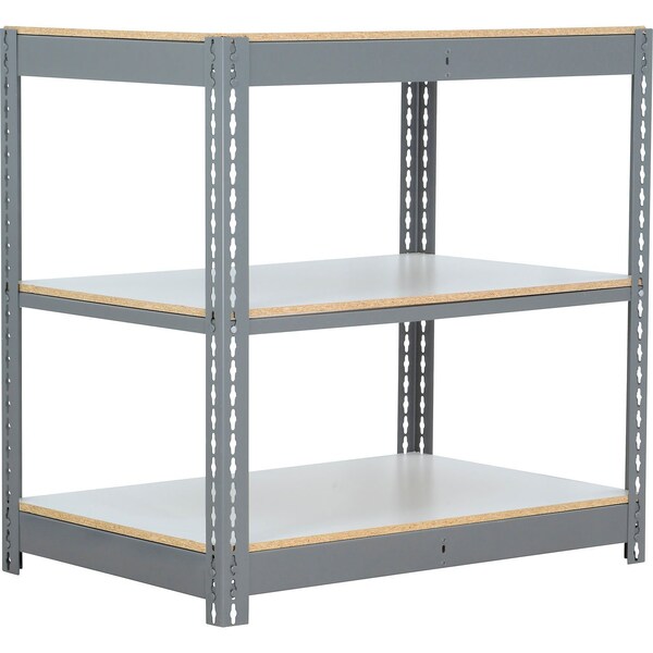 Global Industrial 3 Shelf, Commercial Duty Boltless Shelving Starter, 36"Wx24"Dx36"H, Laminate Deck B3165740 - main