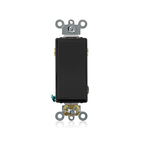 Leviton Wall Switch, 1 hp, Rocker, 20 A, Ebony 5623-2E - main