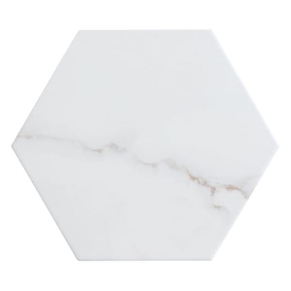 Andova Tiles Porlan 8-in. x 9-in. Hexagon Marble Look Matte Porcelain Wall & Floor Tile (9.9 Square Feet Per Box) ANDPOR1260 - main
