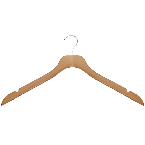 Nahanco 17in Natural Wooden SlimLine Shirt/Dress Hanger, 50PK SL7001750 - main