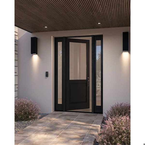 Doornmore G5001, 65.25" x 98" ( 36" Door + 2x12" Side) Left Hand, Mahogany 1/2 Lite Exterior Door G5001-SW-3696-G101-SL_1-2_LI - main