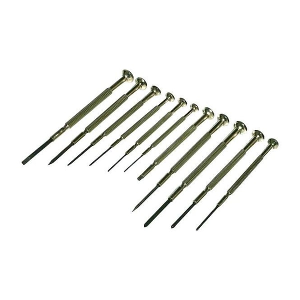 Multicomp Pro Screwdriver Set, 11 Piece Precision Screwdrivers, Pointing Awl, Magnetic Pick-up Tool MP010316 - main