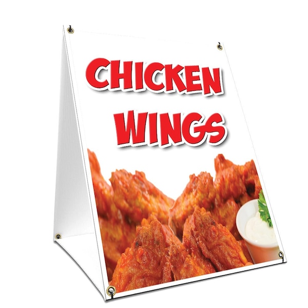 Signmission Chicken Wings, 36 Inch x 24 Inch A-frame Yard Sign, Plastic Sign SBC-2436-Chicken Wings - main