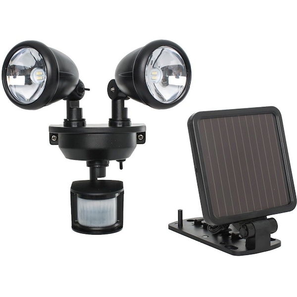Maxsa Innovations Solar Motion Activated Dual Head Light in Black 44215 - main