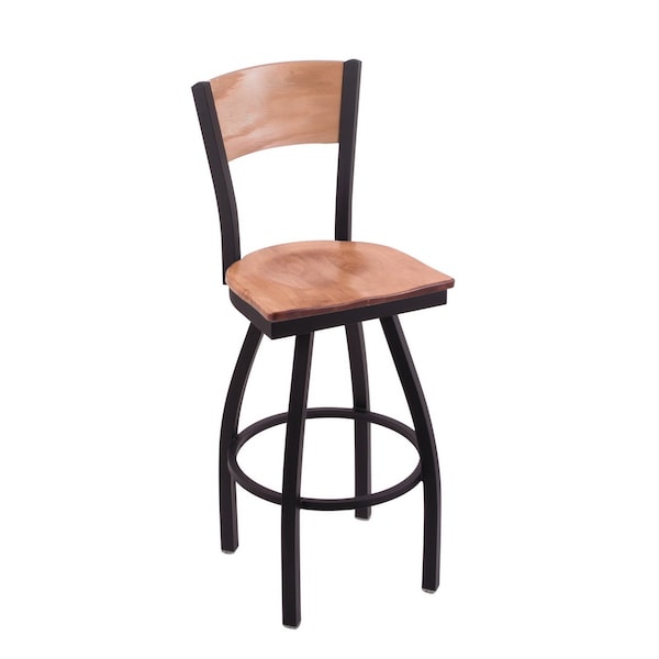 Holland Bar Stool Co U.S. Army - 250 Years 25in Swivel Counter Stool with Black Wrinkle Finish and a Laser Engraved Back L038 - main