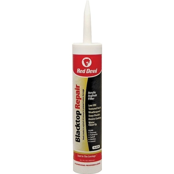 Red Devil 0 Repair Sealant, Textured Paste, Black, Mild Acrylic, 101 floz Cartridge 637 - main