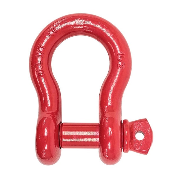 Mytee Products 1-1/2in 17 Tons Anchor Shackle Forged Carbon Steel & Alloy Screw Pin SHACKLE-ANCHOR-SP-112 - main