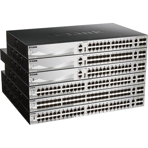 D-Link LAYER 3 STACKABLE MANAGED SWITCH WITH 48 X SFP PORTS, 2 X 10GBASE-T PORTS, 4 X 1 DGS-3130-54TS - main