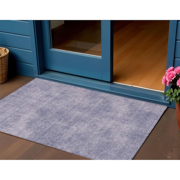 Homeroots 3' X 5' Purple Washable Indoor Outdoor Area Rug 598854 - main
