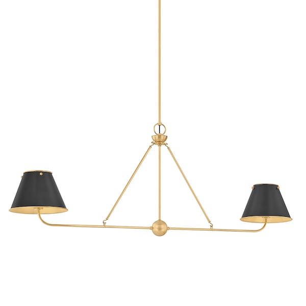 Hudson Valley Lighting Burghley Linear in Aged Brass/Distressed Bronze by Mark D. Sikes MDS2001-AGB/DB - main
