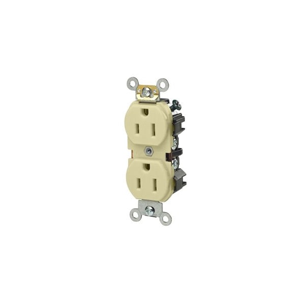 Leviton Industrial Series Heavy Duty Grade Duplex Receptacle, 15 Amp 5242-I - main